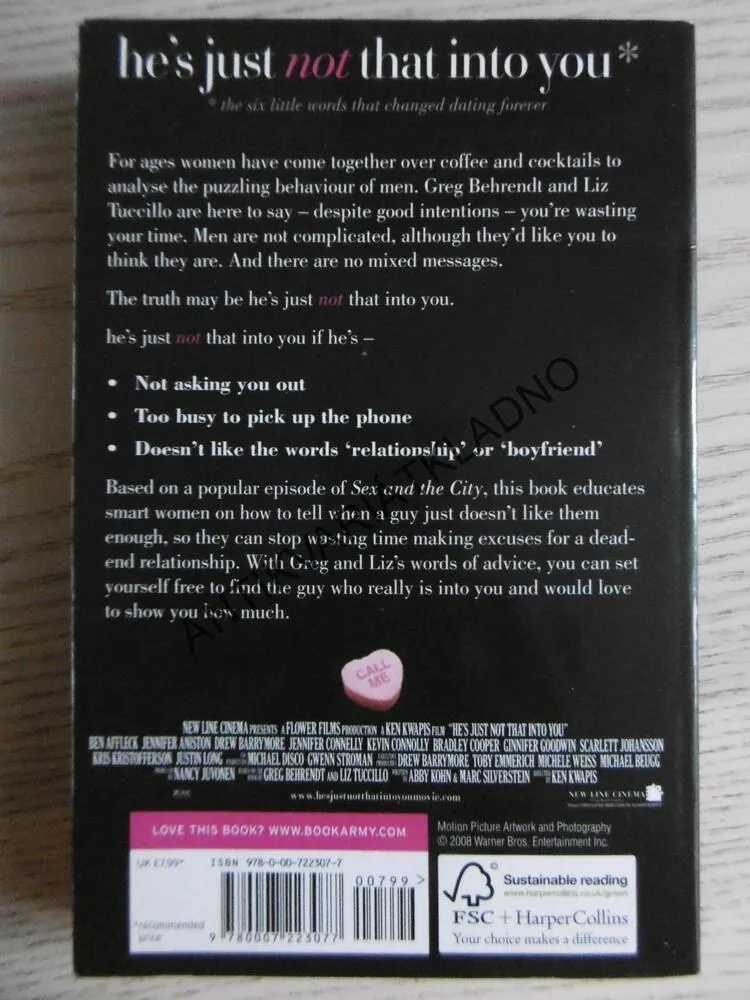 HE'S JUST NOT THAT INTO YOU, GREG BEHRENDT, LIZ TUCCILLO, ANGLICKY, **an