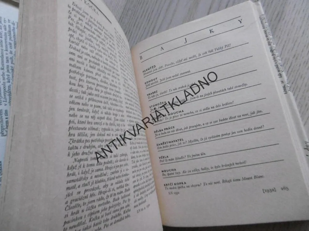 NA BŘEHU DNŮ, KAREL ČAPEK, **an