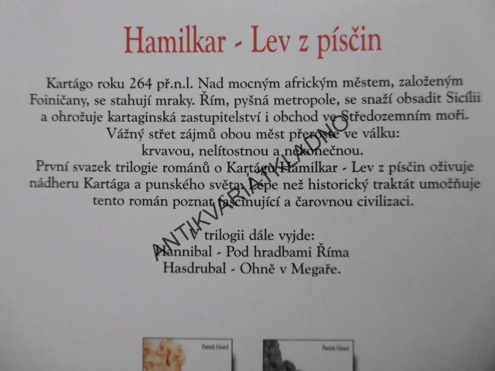 HAMILKAR, HANNIBAL, HASDRUBAL, 1-3, PATRICK GIRARD, **an