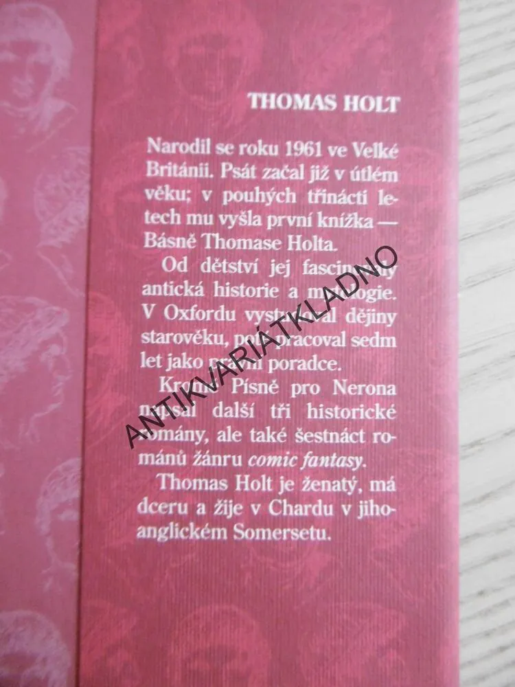 PÍSEŇ PRO NERONA, THOMAS HOLT, **an