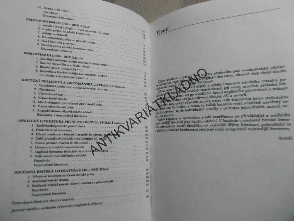 DĚJINY ANGLICKÉ LITERATURY, EVA OLIVERIUSOVÁ, **an