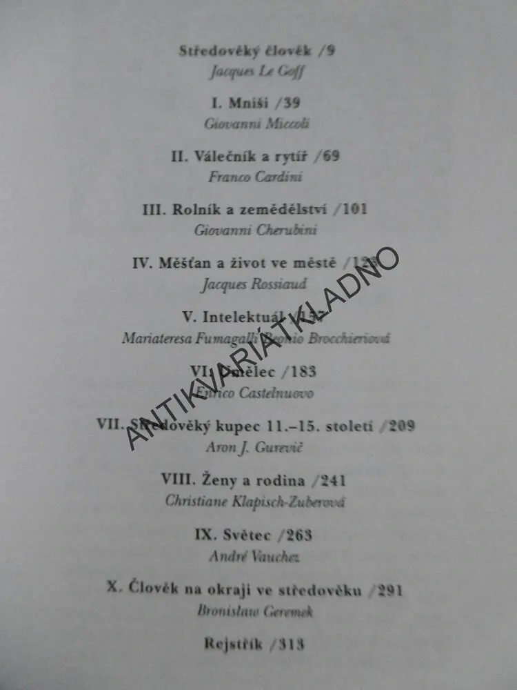 STŘEDOVĚKÝ ČLOVĚK A JEHO SVĚT, JACQUES LE GOFF, **an