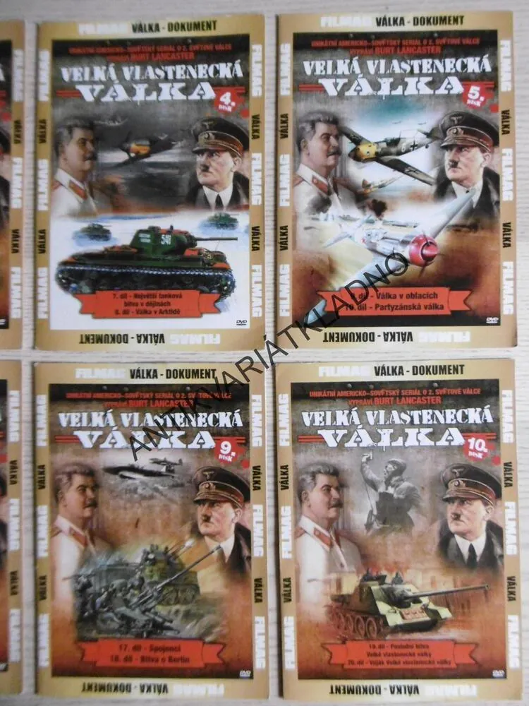 VELKÁ VLASTENECKÁ VÁLKA 1-10, DVD FILM DOKUMENT