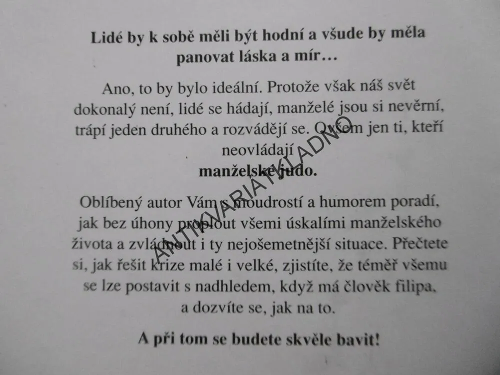 MANŽELSKÉ JUDO, MIROSLAV PLZÁK, **an