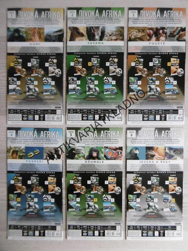 DIVOKÁ AFRIKA 1-6, DVD FILM DOKUMENT