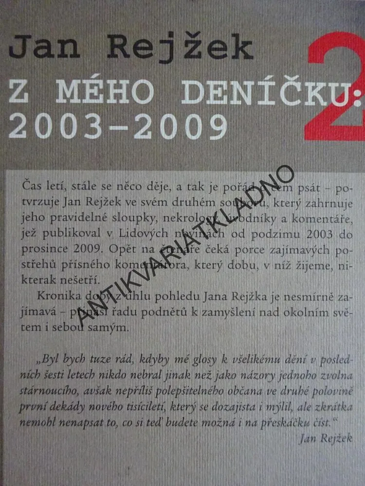 Z MÉHO DENÍČKU 2: 2003-2009, JAN REJŽEK, **an