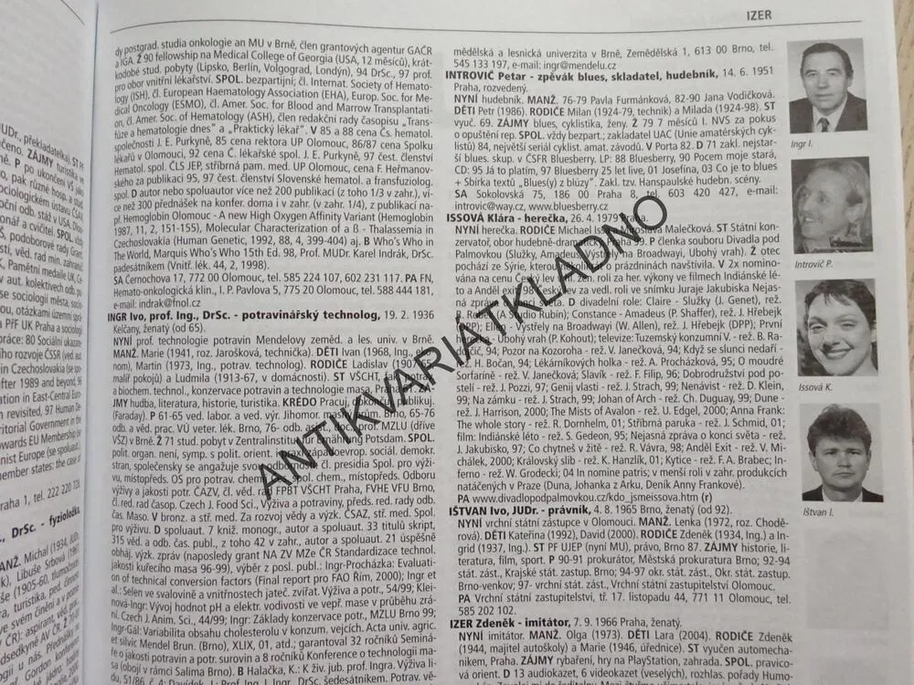 KDO JE KDO, OSOBNOSTI ČESKÉ SOUČASNOSTI, **an