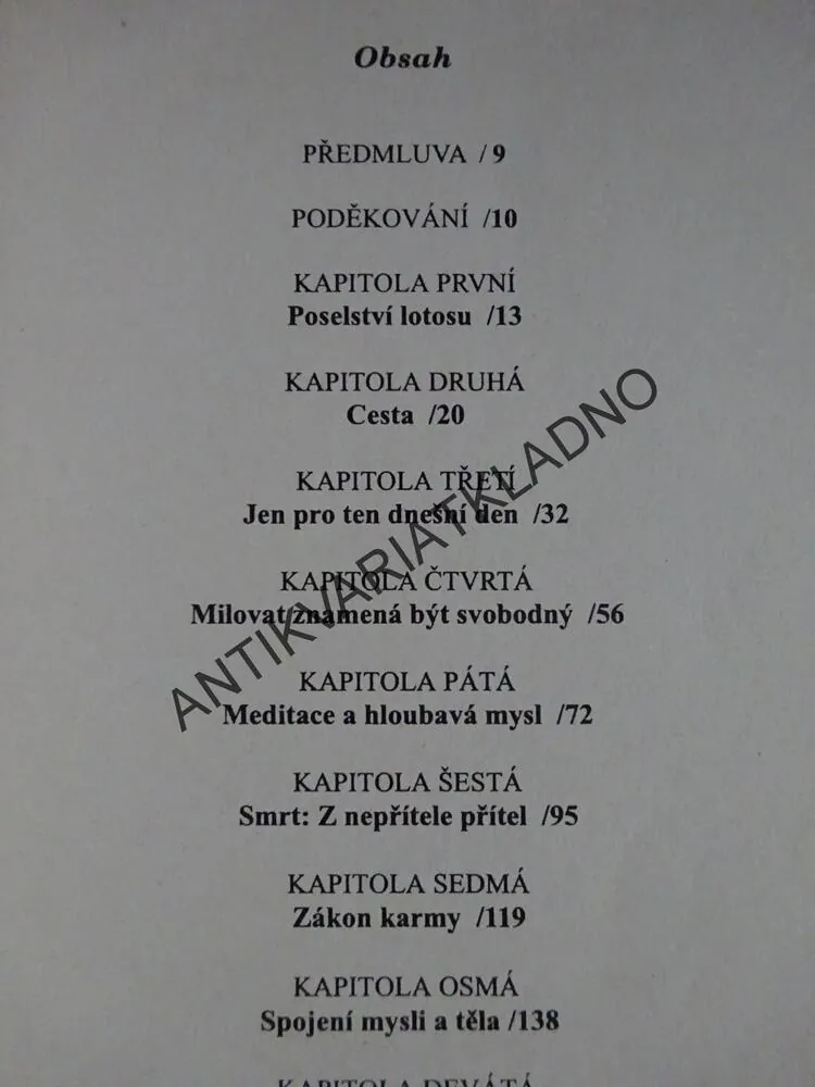 UČENÍ LOTOSU, BHANTE Y. WIMALA, **an