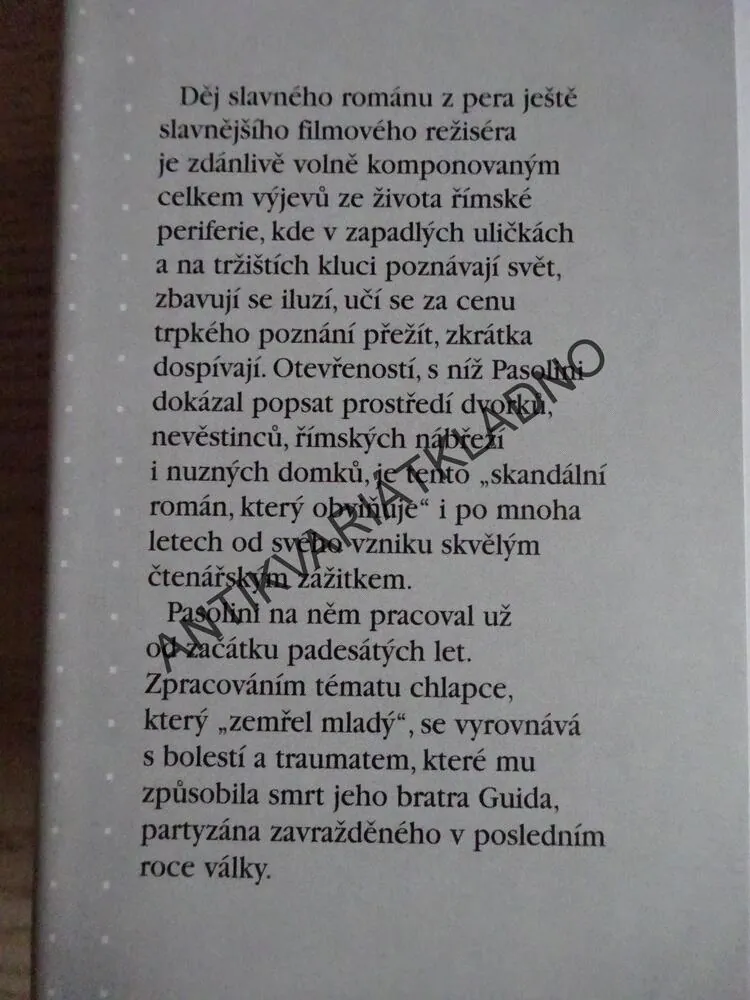 DARMOŠLAPOVÉ, PIER PAOLO PASOLINI, **an