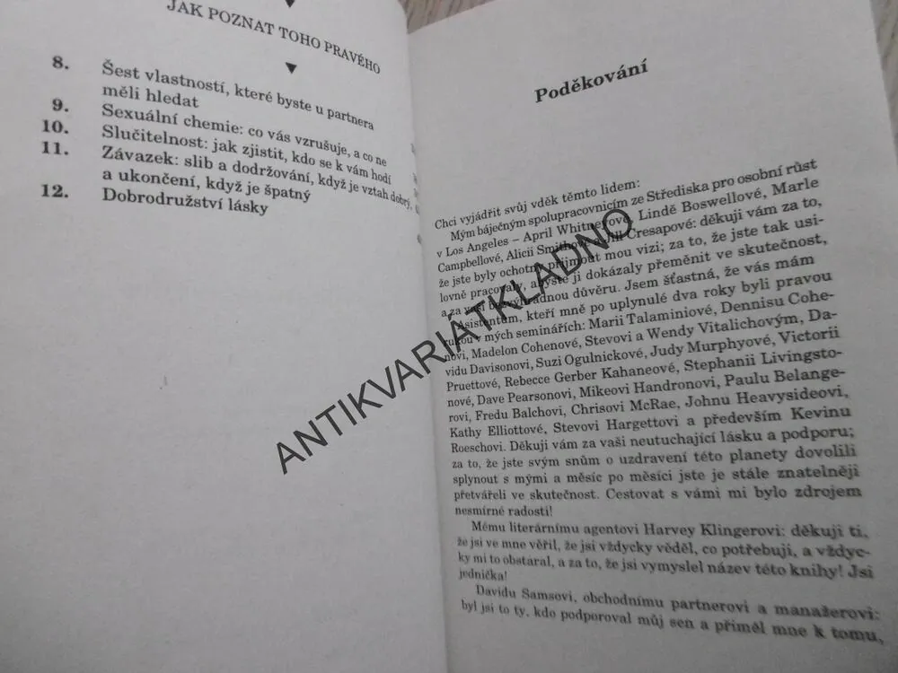 TAJEMSTVÍ PARTNERSTVÍ ANEB HODÍME SE K SOBĚ?, BARBARA DE ANGELIS, **an