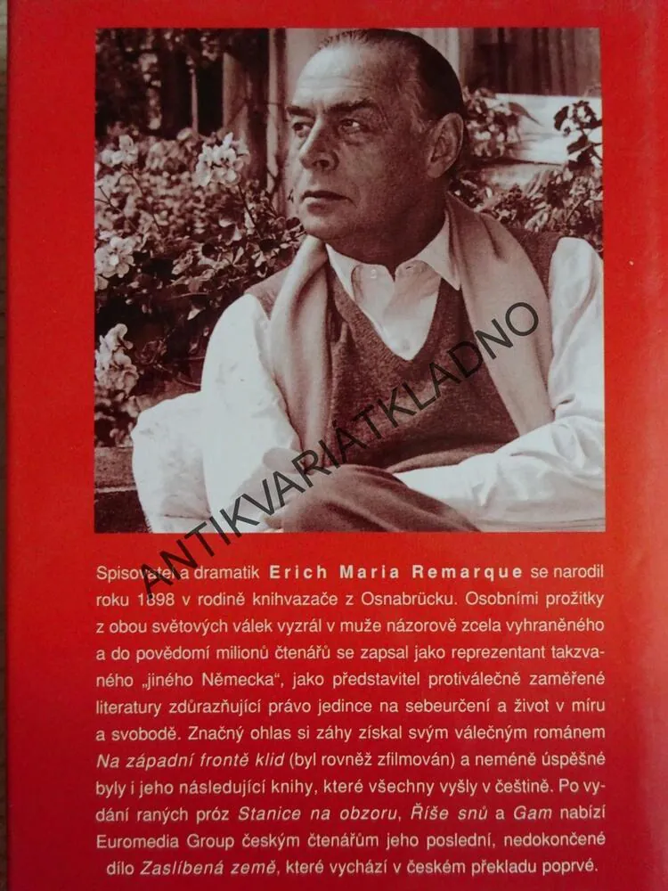 ZASLÍBENÁ ZEMĚ, ERICH MARIA REMARQUE, **an