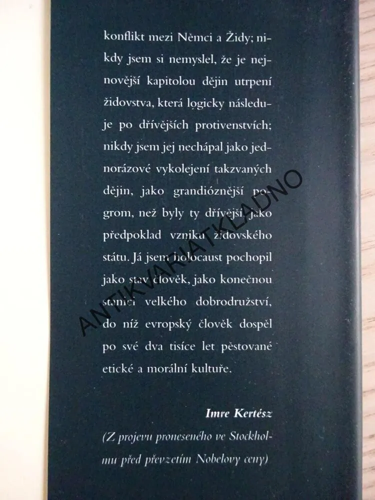 KADDIŠ ZA NENAROZENÉ, IMRE KERTÉSZ, **an