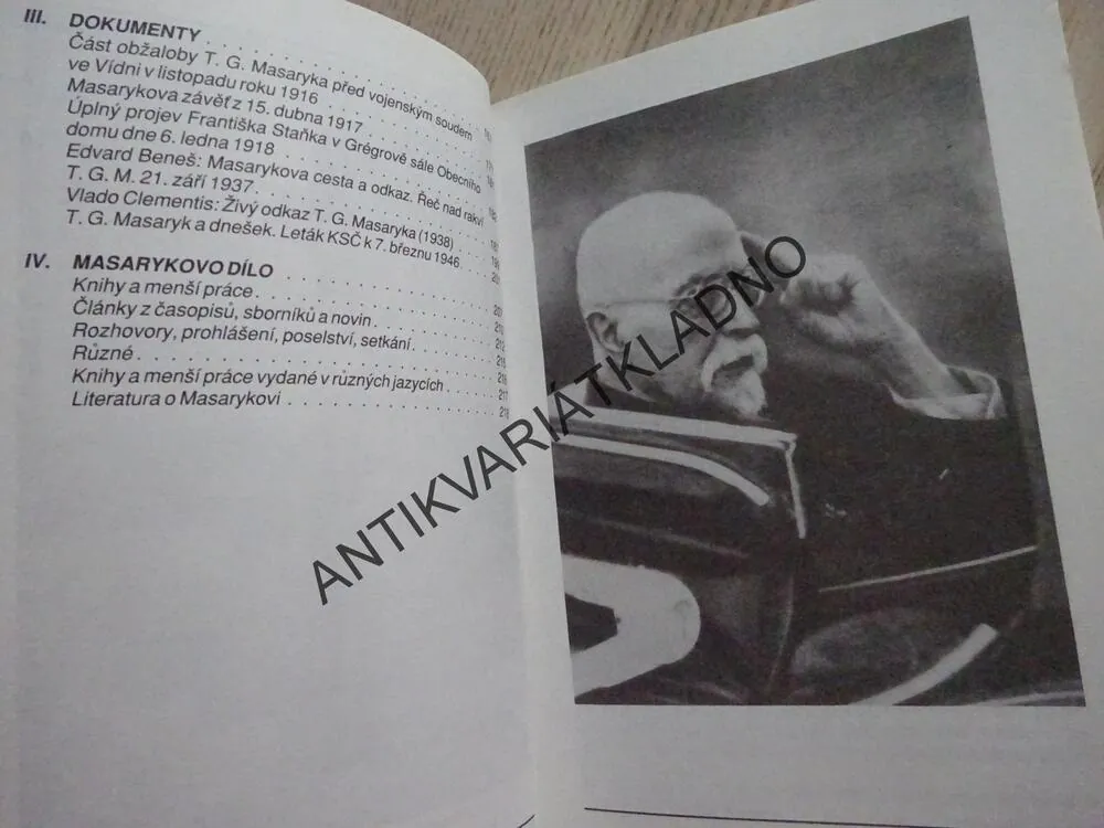 POSELSTVÍ TGM, A. VANĚK, **an