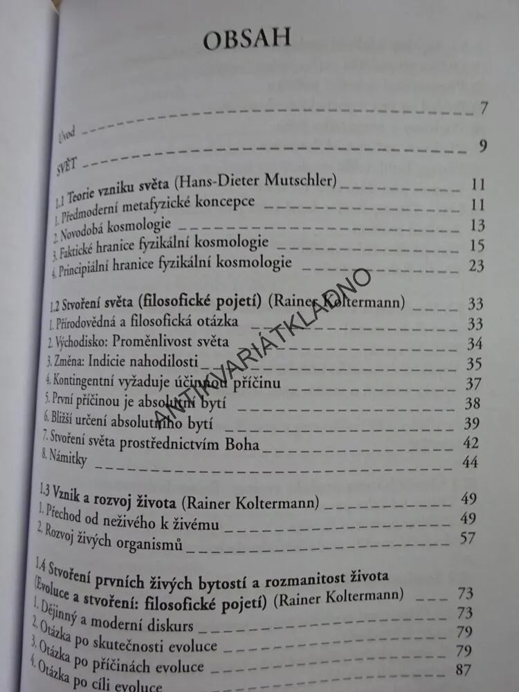 SVĚT, ČLOVĚK, BŮH, RAINER KOLTERMANN, **an