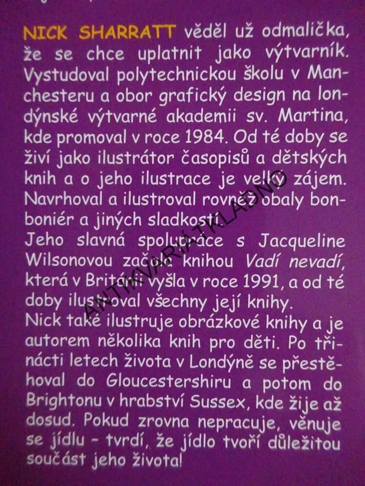 PRŮŠVIHÁŘKY, JACQUELINE WILSONOVÁ, **an