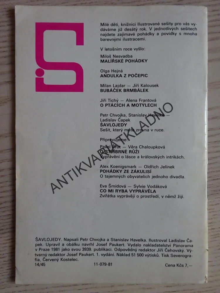 IS 72 - ŠAVLOJEDY, PETR CHVOJKA, STANISLAV HAVELKA, LADISLAV ČAPEK