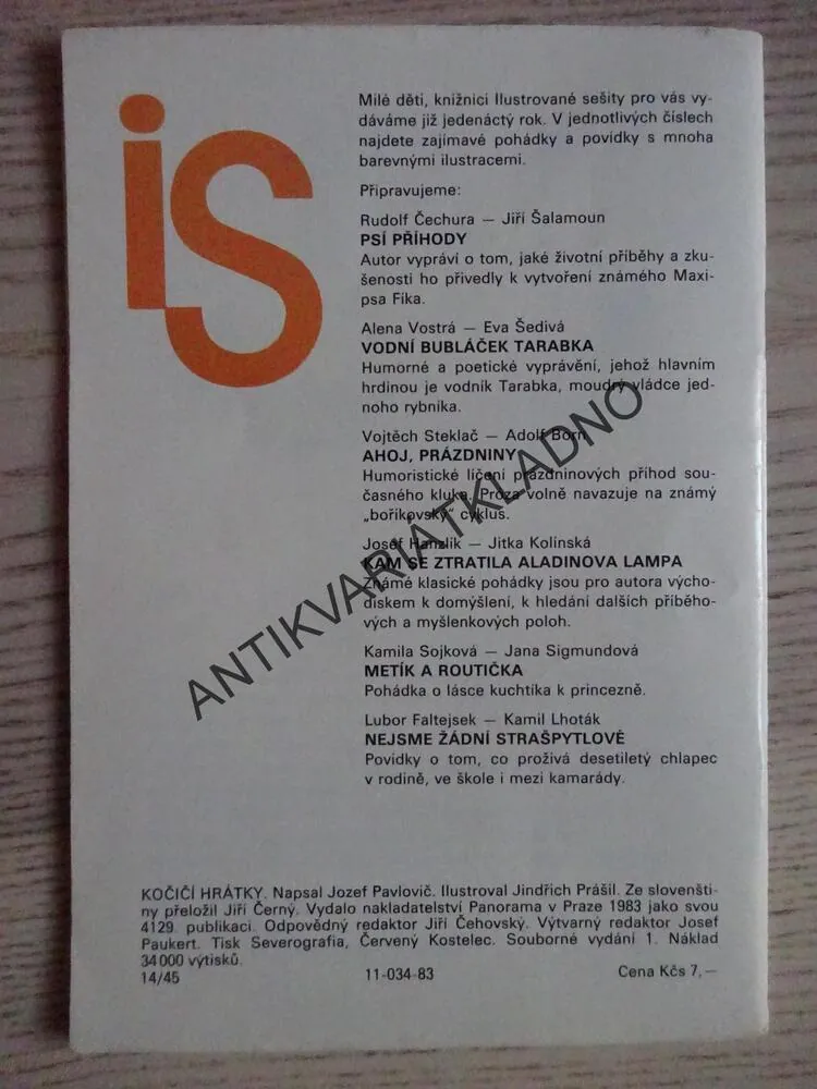 IS 86 - KOČIČÍ HRÁTKY, JOZEF PAVLOVIČ, JINDŘICH PRÁŠIL