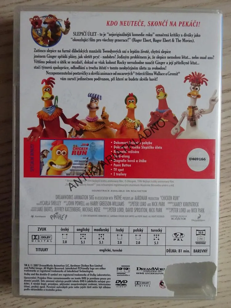 SLEPIČÍ ÚLET, DVD FILM