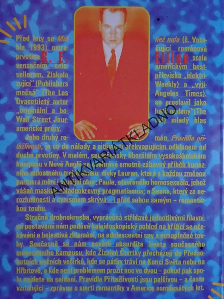 PRAVIDLA PŘITAŽLIVOSTI, BRET EASTON ELLIS, **an