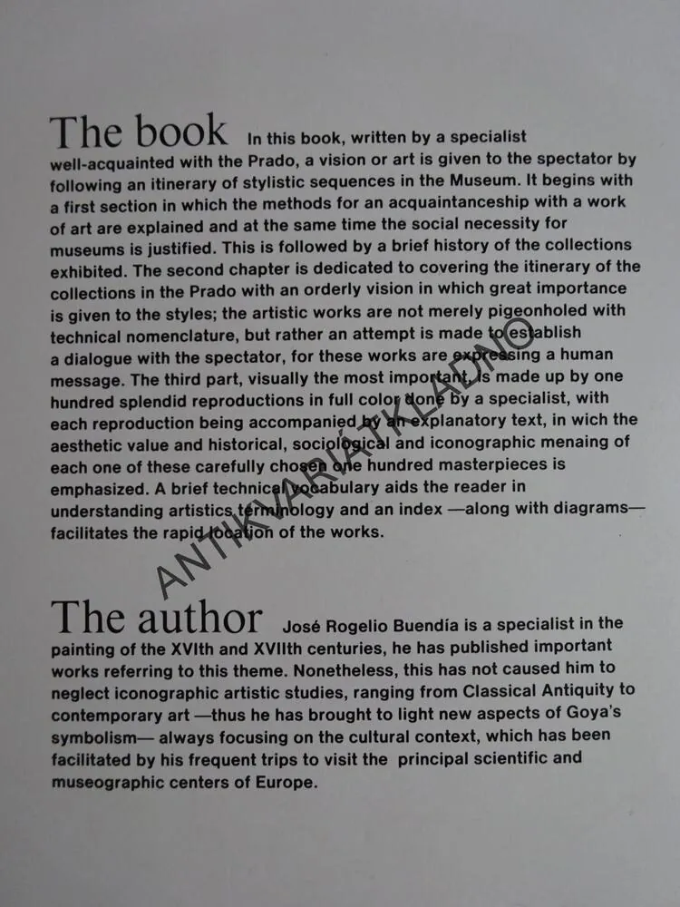 A BASIC GUIDE TO THE PRADO, J. ROGELIO BUENDIA, **an