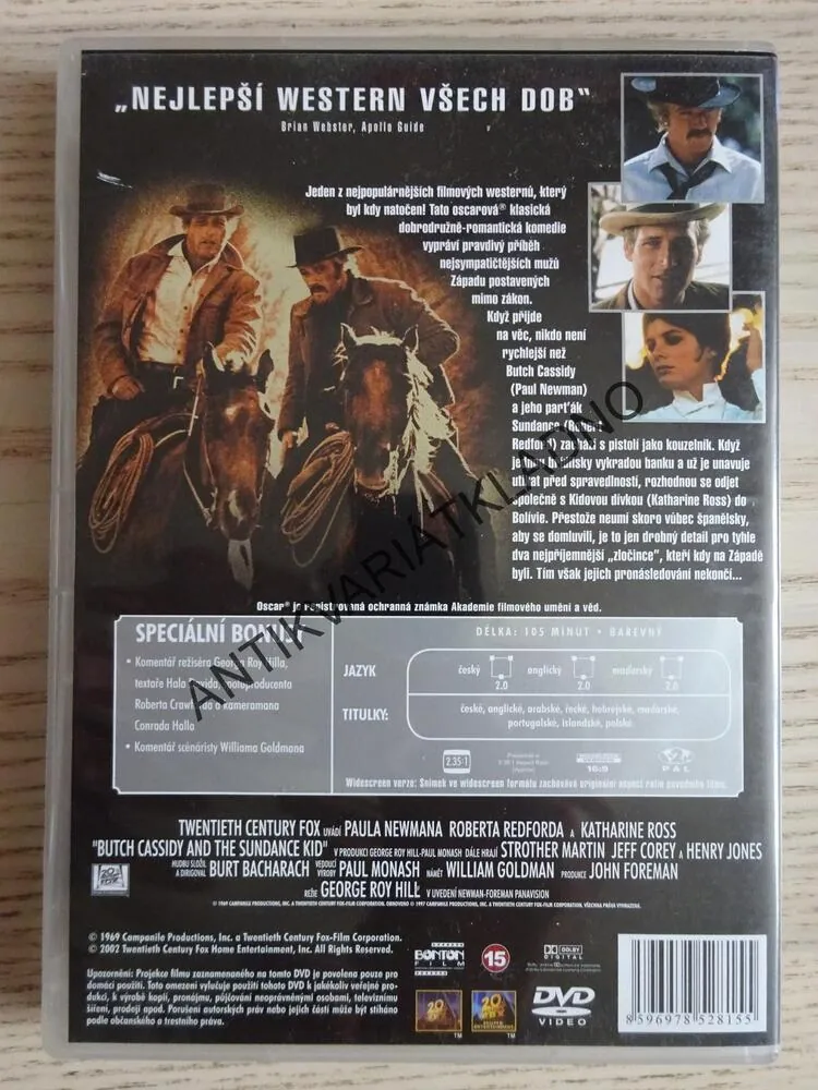 BUTCH CASSIDY A SUNDANCE KID, DVD FILM