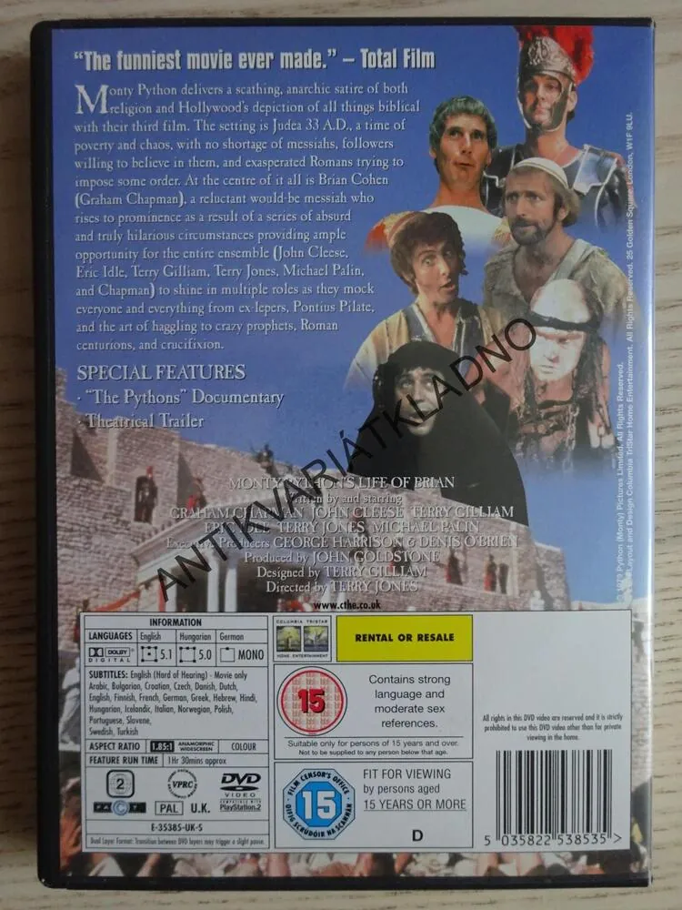 LIFE OF BRIAN, DVD FILM
