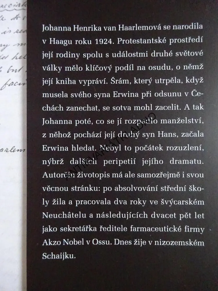 DVAKRÁT JSEM ZTRATILA SYNA, JOHANNA VAN HAARLEMOVÁ, **an