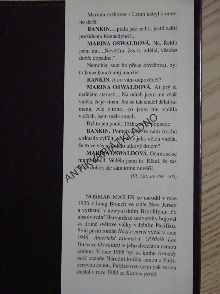 AMERICKÉ TAJEMSTVÍ, NORMAN MAILER, **an