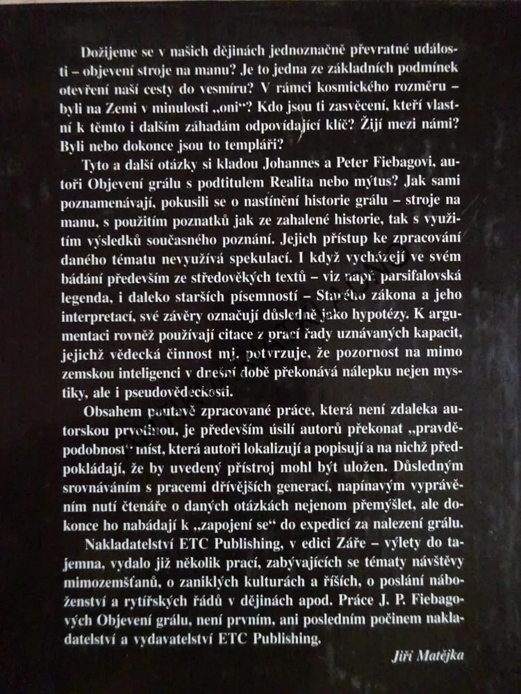 OBJEVENÍ GRÁLU, JOHANNES A PETER FIEBAG, **an