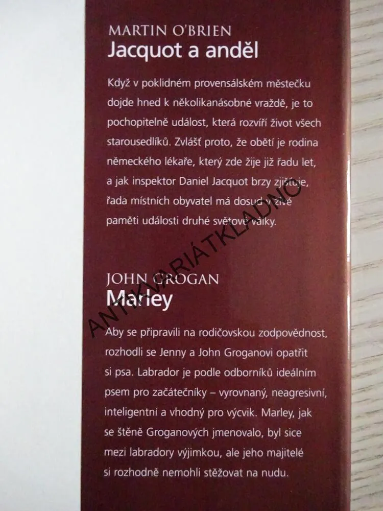 ÚNOS - CHILD, ODVAHA UVĚŘIT - SPARKS, JACQUOT A ANDĚL - O'BRIEN, MARLEY - GROGAN, **an