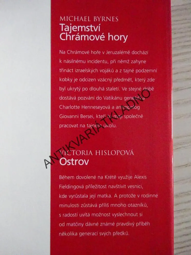 SPÍCÍ PANNA - DEAVER, RECEPT NA LÁSKU - PEZZELLI, TAJEMSTVÍ CHRÁMOVÉ HORY - BYRNES, OSTROV - HISLOPOVÁ, **an