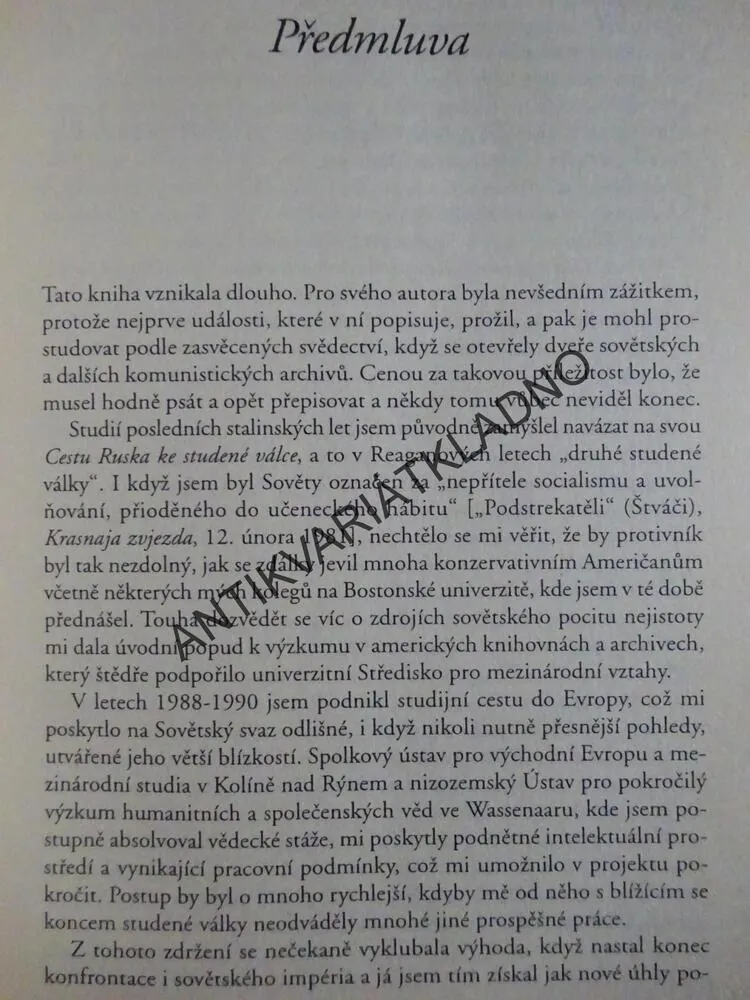 STUDENÁ VÁLKA A SOVĚTSKÝ POCIT NEJISTOTY, STALINOVA LÉTA 1947-53, VOJTĚCH MASTNÝ, **an