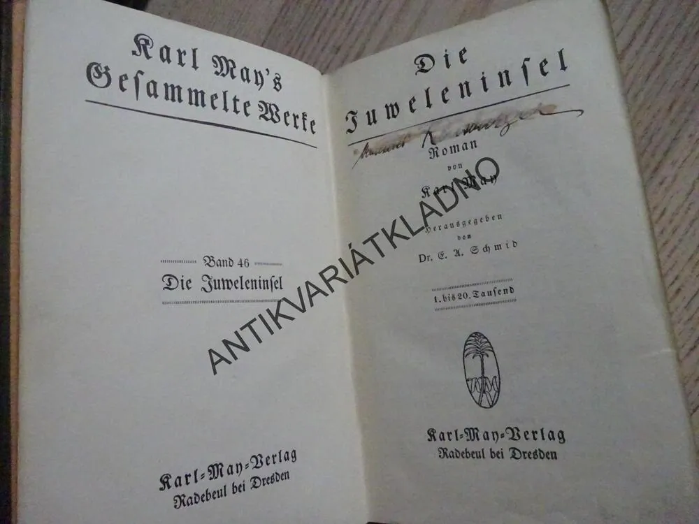 DIE JUWELENINSEL,, KARL MAY, NĚMECKY