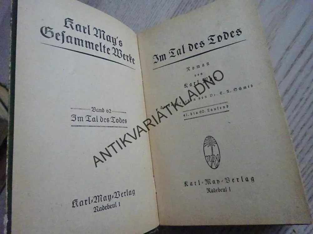 IM TAL DES TODES, KARL MAY, NĚMECKY