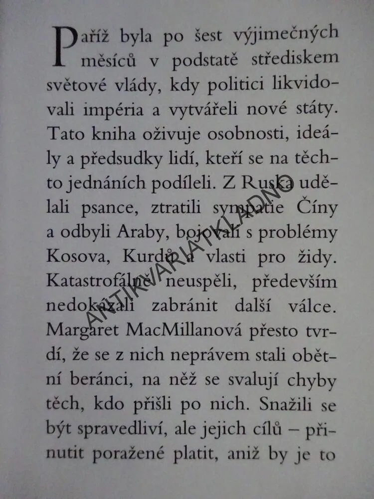 MÍROTVORCI, MARGARET MACMILLANOVÁ, **an