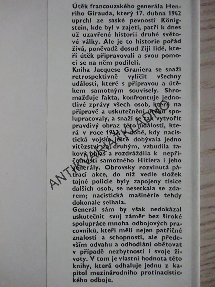 GENERÁL ZMIZEL, JACQUES GRANIER, **an