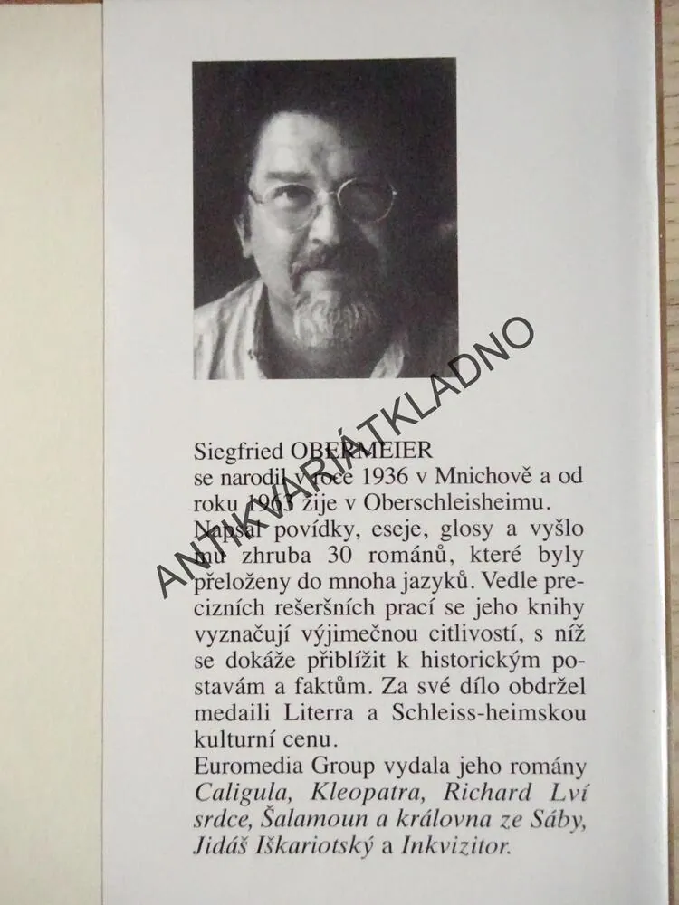 MŮJ CÍSAŘ, MŮJ PÁN, SIEGFRIED OBERMEIER, **an