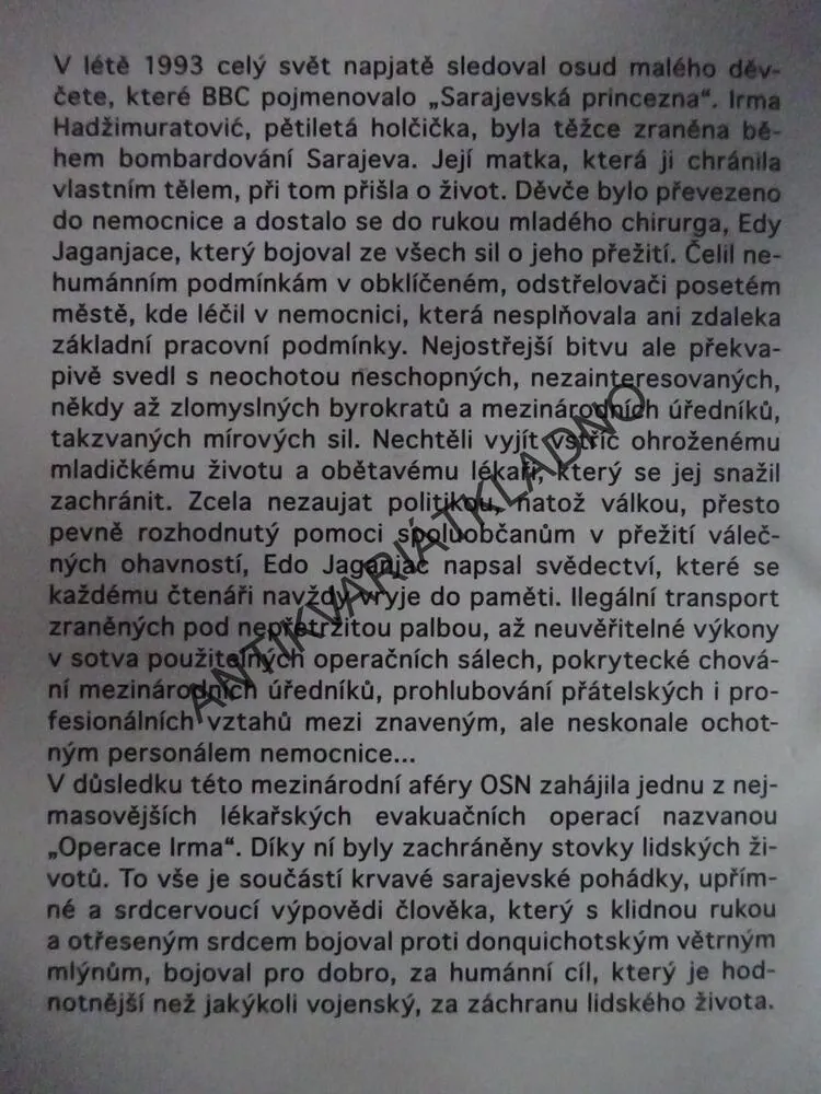 SARAJEVSKÁ PRINCEZNA, EDO JAGANJAC,