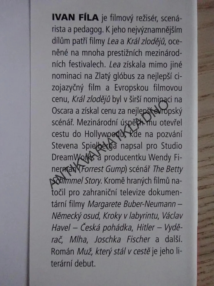 MUŽ, KTERÝ STÁL V CESTĚ, IVAN FÍLA, **an