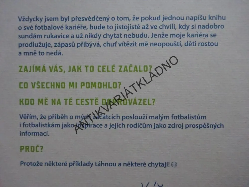 MŮJ ŽIVOT OD KOLÉBKY KE SLÁVĚ, PETR ČECH, JAN PALIČKA, **an