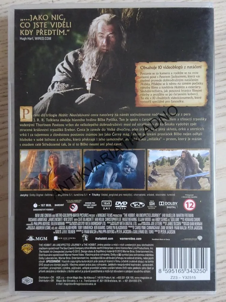HOBIT: NEOČEKÁVANÁ CESTA, 2 X DVD FILM