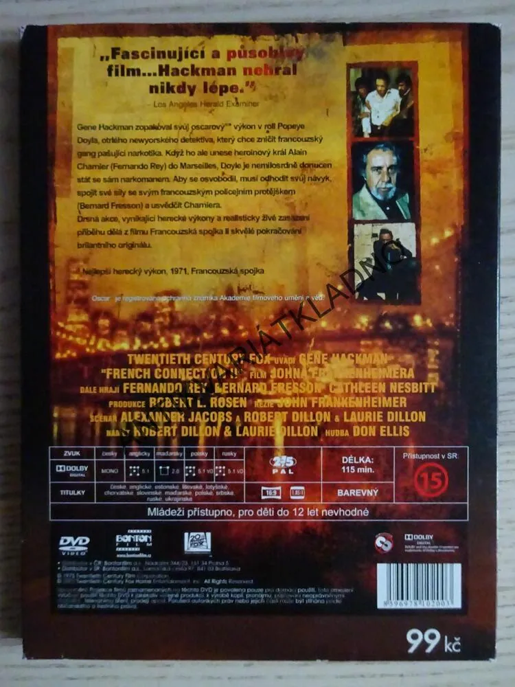 FRANCOUZSKÁ SPOJKA II: DOPADENÍ, DVD FILM