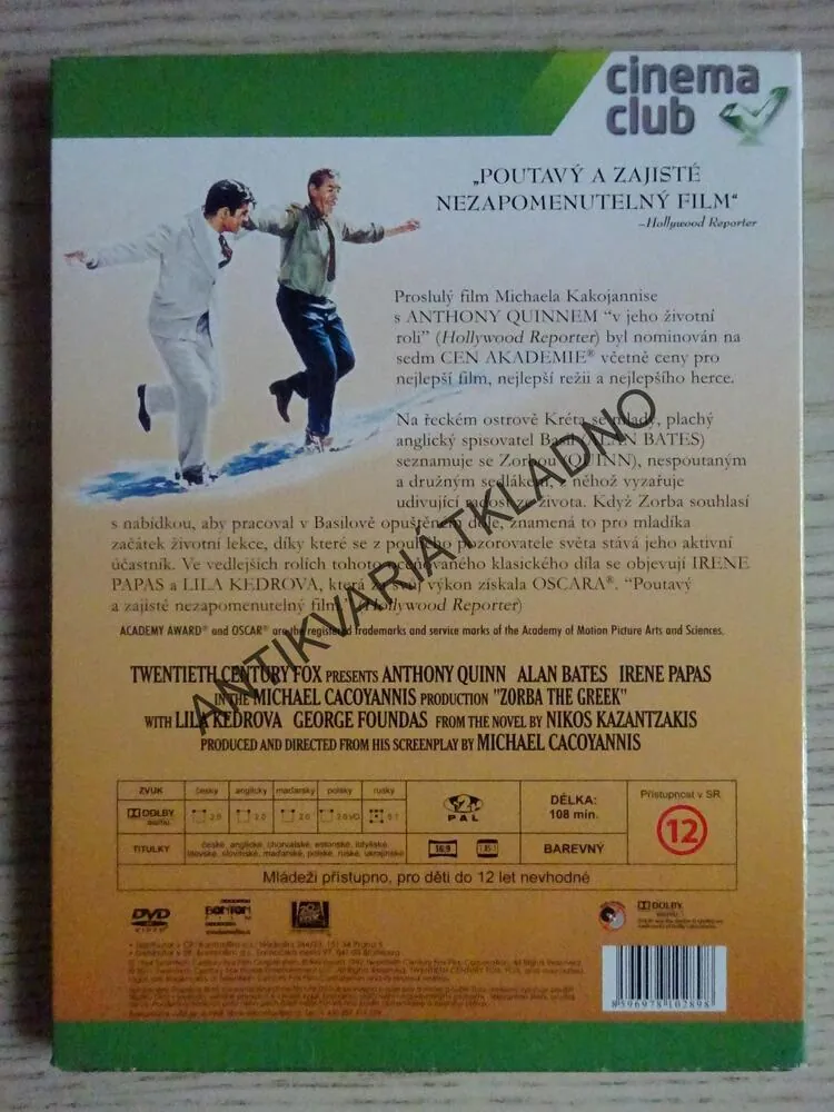ŘEK ZORBA, DVD FILM