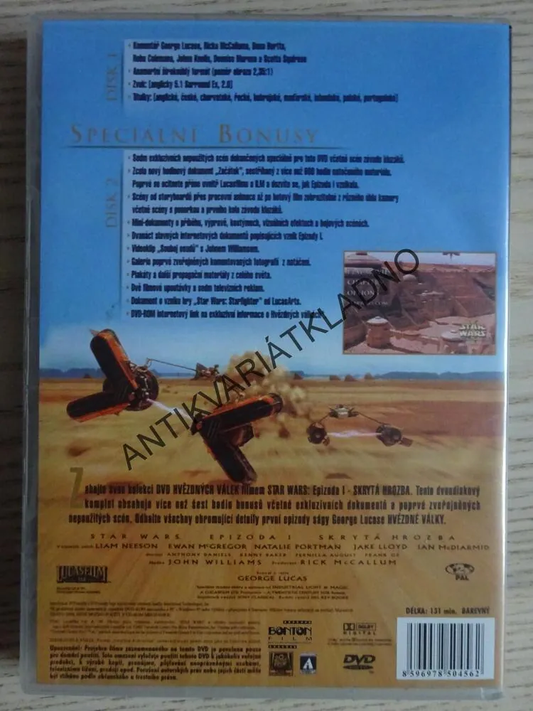 STAR WARS I: SKRYTÁ HROZBA, DVD FILM