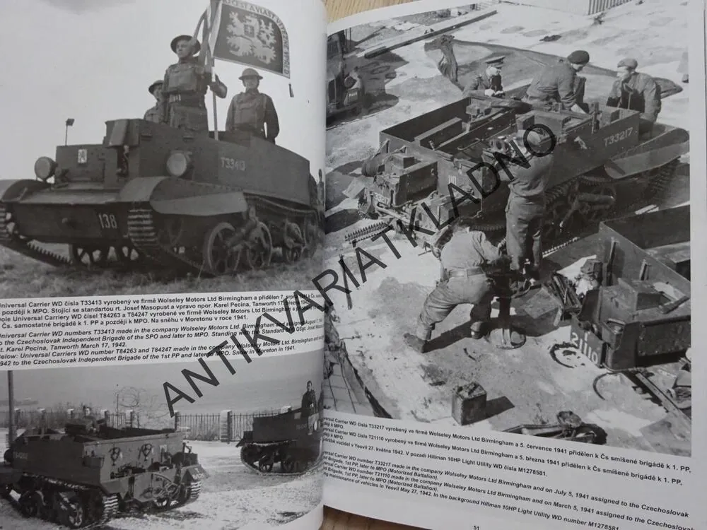 UK AND US ARMORED VEHICLES IN CIABG AND CZECHOSLOVAK ARMY, 1940-1950, AMERICKÉ A BRITSKÉ OBRNĚNÁ VOZIDLA U CIABG A ČESKOSLOVENSKÉ ARMÁDY, ANGLICKO-ČESKY, **an