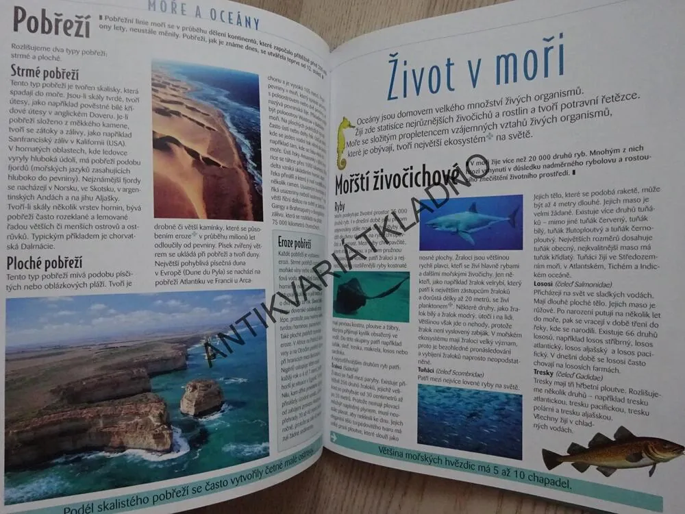 MOŘE A OCEÁNY, ATLAS PRO MLÁDEŽ, PŘÍRODA, **an