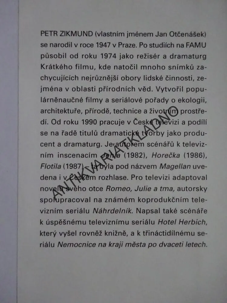 NEMOCNICE NA KRAJI MĚSTA PO DVACETI LETECH, PETR ZIKMUND, **an