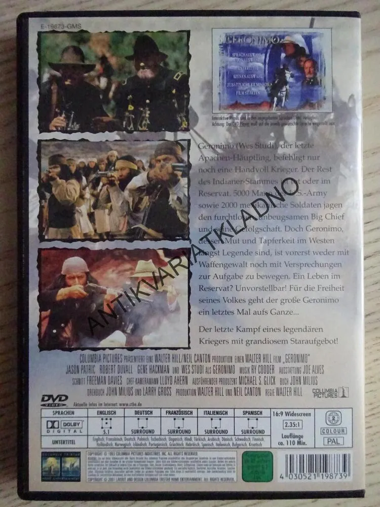 GERONIMO, DVD FILM