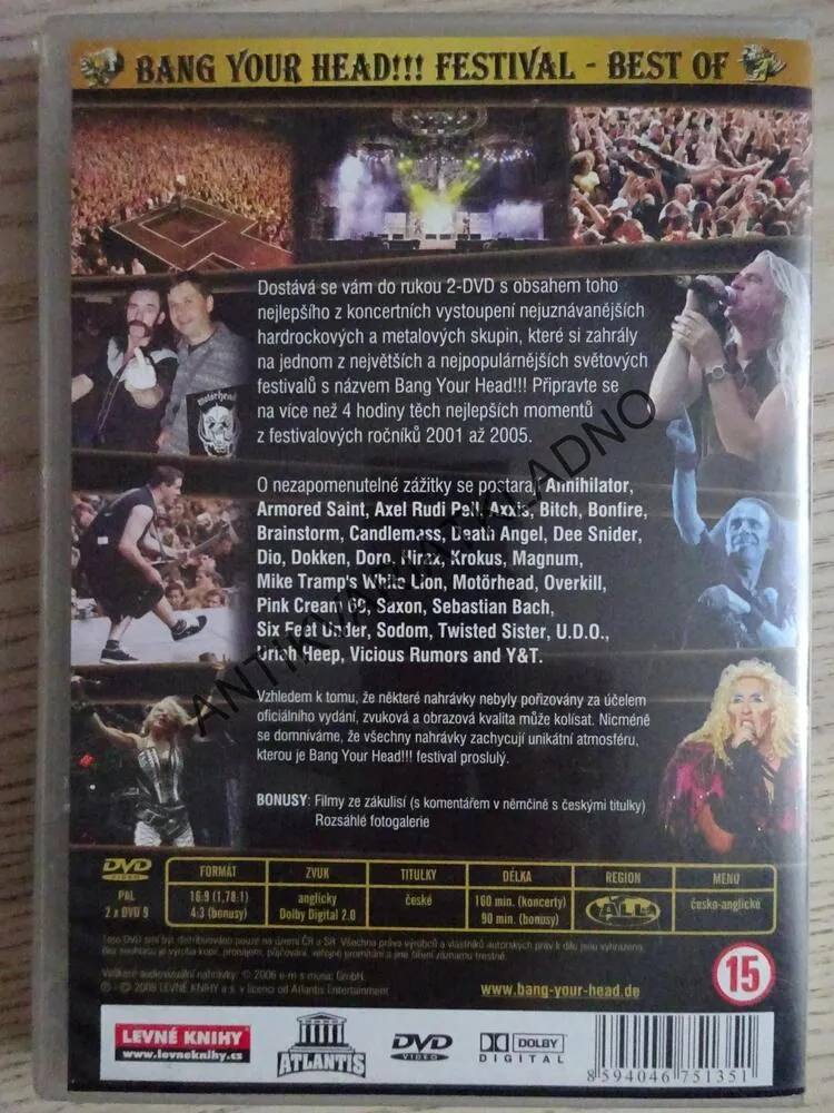 BANG YOUR HEAD!!! FESTIVAL, DVD HUDBA