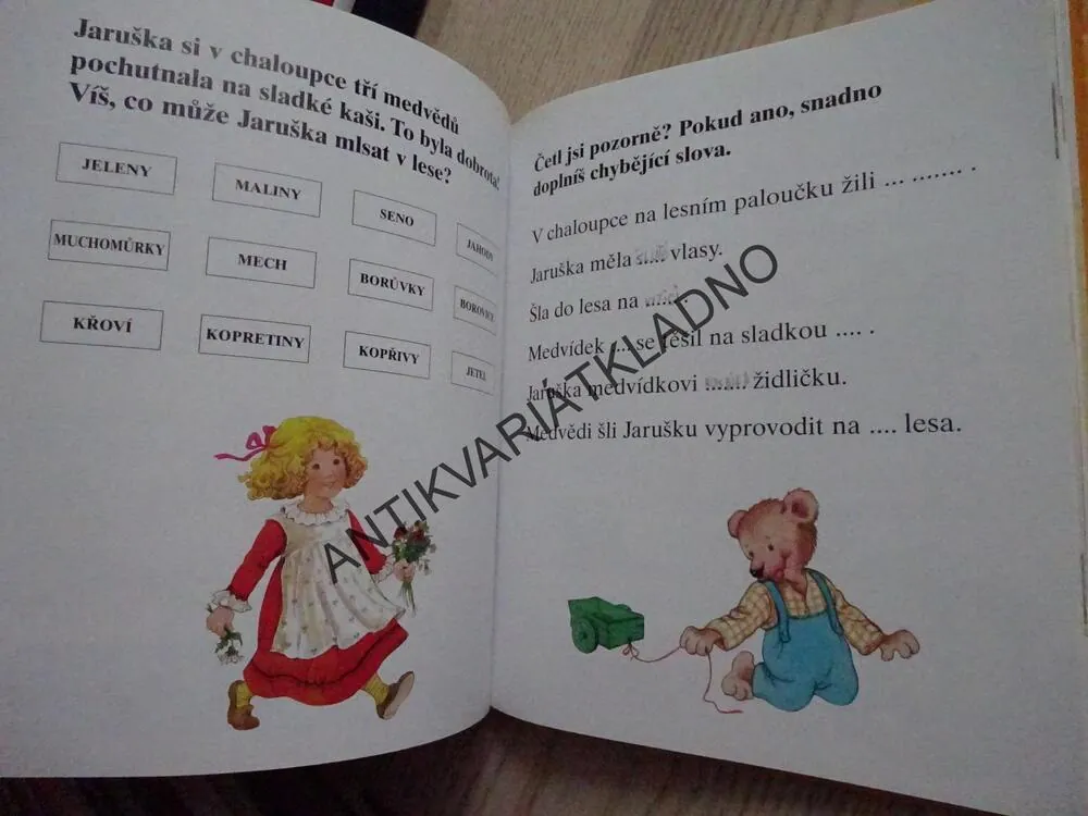 POHÁDKOVÝ SLABIKÁŘ, O TŘECH MEDVĚDECH, **an